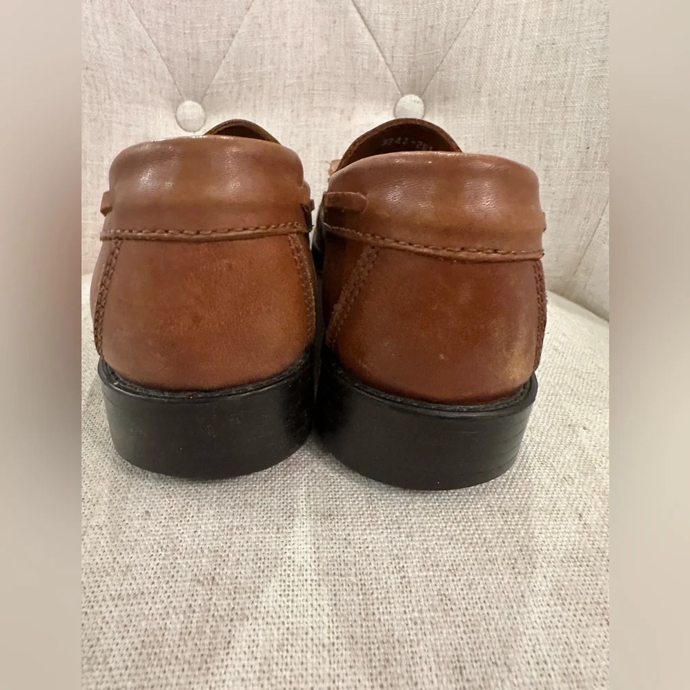 BASS Weejuns Marietta II Womens 6.5 M Brown Kiltie Tassel Leather Loafer Preppy